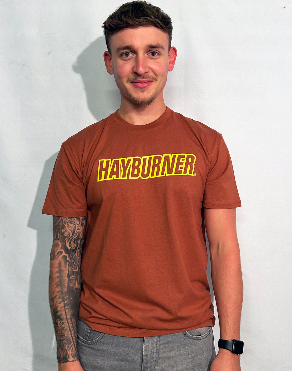 logo t-shirt in brown color