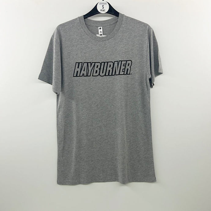 Light Grey Tee - Black Classic Hayburner Logo S