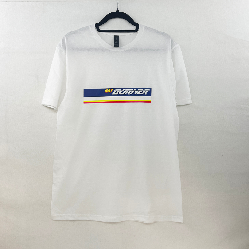 White Tee - Rally Burner Logo XL