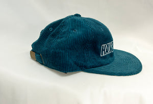 Cord Deluxe Cap in Atlantic Blue with White logo
