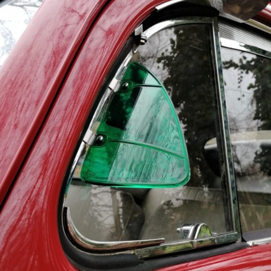 Custom Vintage Style Car Vent Wing Window Air Breeze Wind Deflectors Tinted - Foto 2