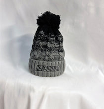 Load image into Gallery viewer, Grey Ombre Wooly Hat with white logo