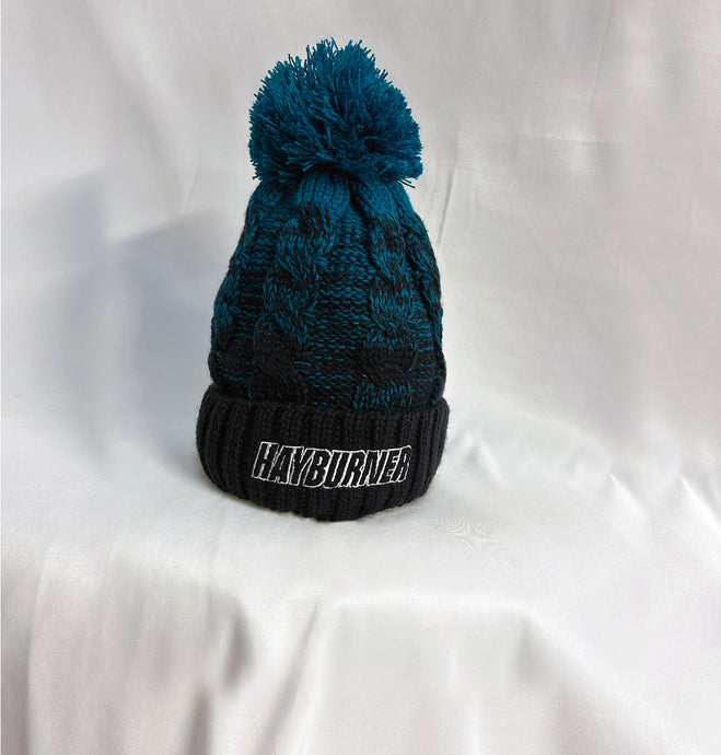 Deluxe Teal Wooly Hat with white logo