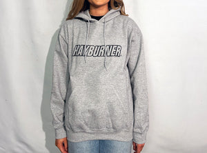Heather Grey with black Logo Pullover Hoodie