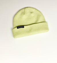 Load image into Gallery viewer, NEW Lime fisherman style wide knit beanie