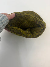 Load image into Gallery viewer, Antique Mustard Folded Wooly Hat with black Logo