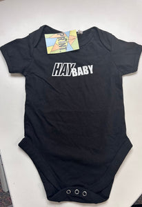*New* Black HayBaby Baby-grow