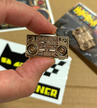 Load image into Gallery viewer, *NEW* Limited Edition &#39;Ghetto-Blaster&#39; Pin Badge with sticker!