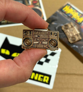 *NEW* Limited Edition 'Ghetto-Blaster' Pin Badge with sticker!