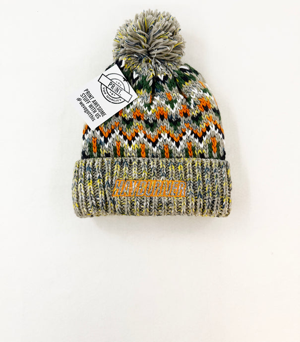 New Deluxe Orange flecked Wooly Hat