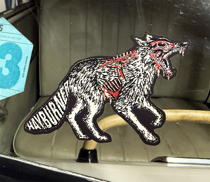 'Zombie wolf side' Sticker Halloween 2025