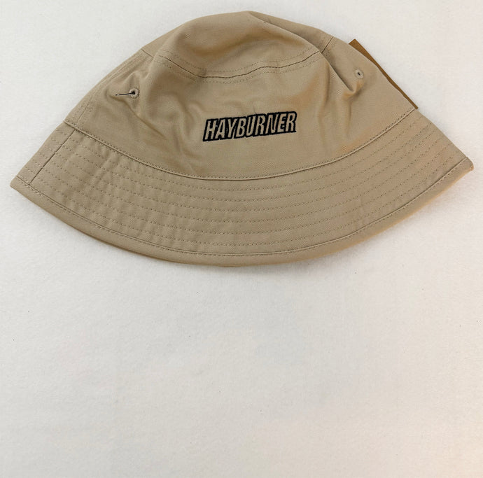 Classic Sand colour Bucket hat with black logo