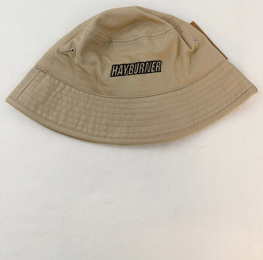 Classic Sand colour Bucket hat with black logo