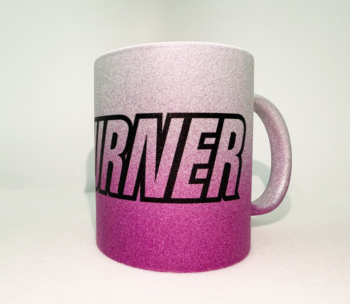 HOT PINK Metal Flaked Mugs