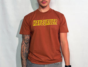 Brown with Yellow Logo 'Classic' T-Shirt