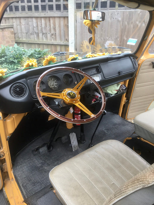 Gold Wolfsburg Steering Wheel - Splitscreen