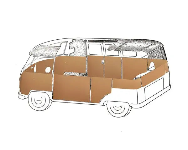 Split Bus Interior panel 12 piece set – Hayburner