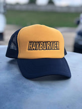 Load image into Gallery viewer, Gold / Navy Trucker Cap with navy logo