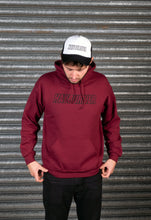 Load image into Gallery viewer, Burgundy with Black Logo Hoodie