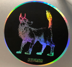 Hayburner Wolf Holographic Sticker