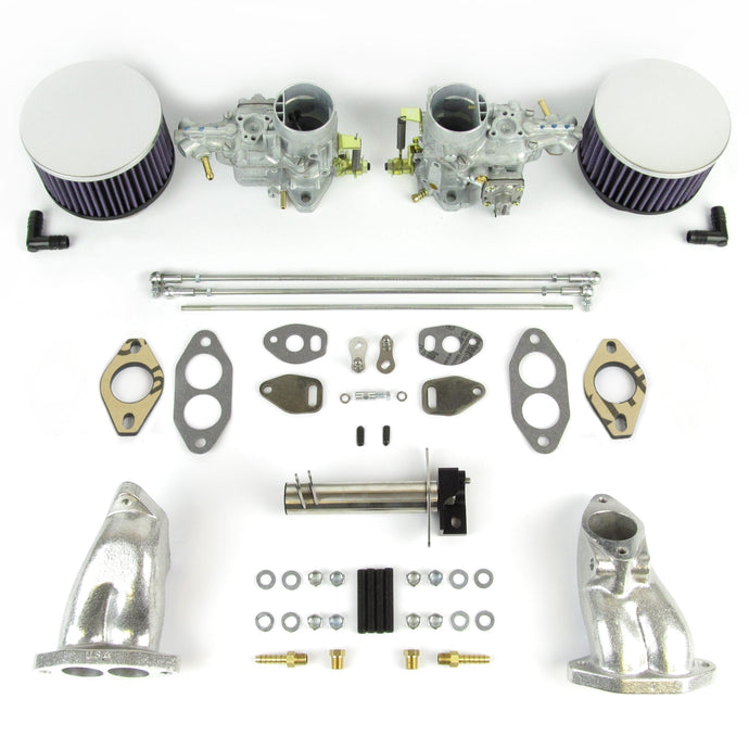 vwk18 Type 1 Dual Port Twin Weber 34ICT Kit with CSP Bellcrank Linkage and Cb performance manifolds